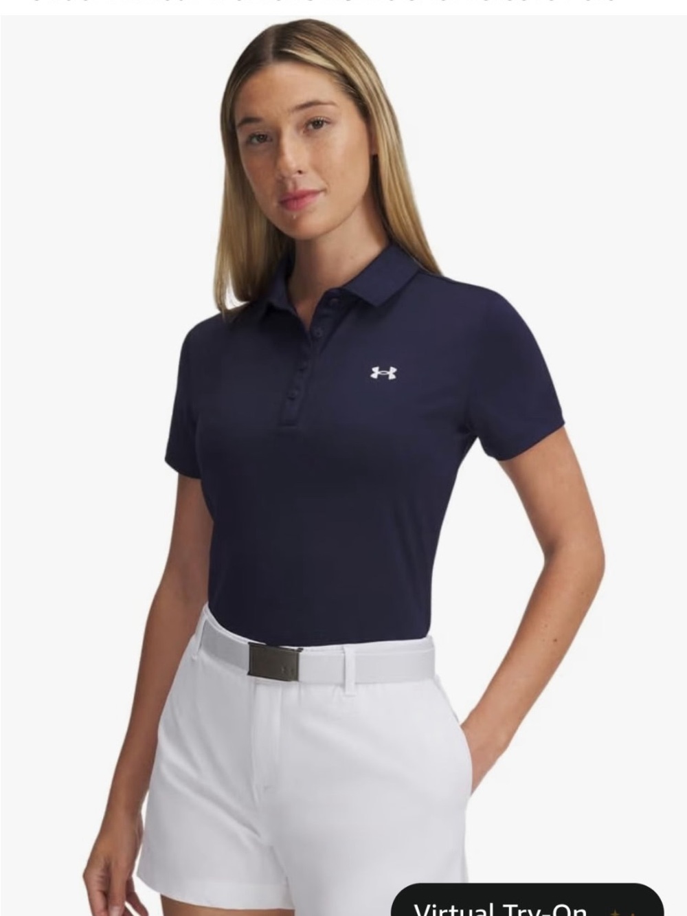 NWT - Under Armour Navy Women's Short Sleeve Polo
